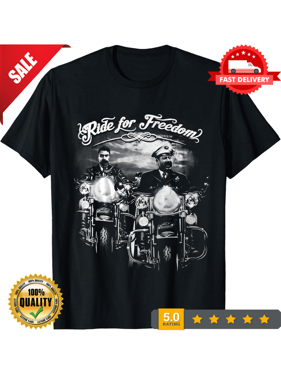 Pancho VILLA AND EMILIANO ZAPATA MOTORCYCLE RIDE FOR FREEDOM T-SHIRT, NEW INSTOCK-TH77816