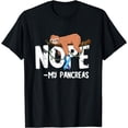 thumbnail image 1 of Pancreas Diabetes Awareness Blood Sugar Diabetic Sloth T1D T-Shirt, 1 of 4