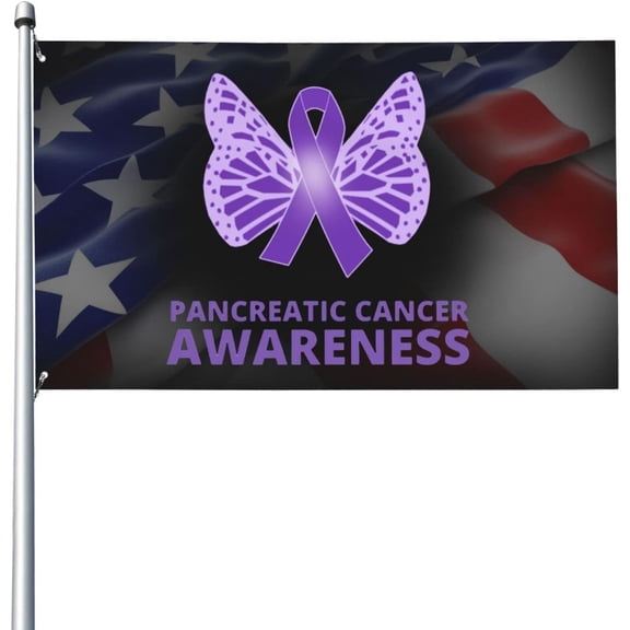 Pancreatic Cancer Awareness Flag 3X5 Ft - UV Fade Resistant - Garden Yard Flag Outdoor Flag with Grommets