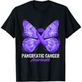 thumbnail image 1 of Pancreatic Cancer Awareness Month Butterfly Purple Ribbon T-Shirt, 1 of 3