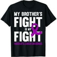thumbnail image 1 of Pancreatic Cancer Awareness Purple Ribbon Support Brothers T-Shirt, 1 of 3