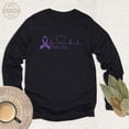 thumbnail image 1 of Pancreatic Cancer Awareness Purple Ribbon Warrior Sweatshirt All Size S-5Xl, 1 of 5