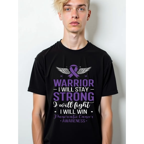 Pancreatic Cancer Warrior Tee Men t-shirt black top graphic Cool shirts, Funny shirts, t shirt Vintage Unisex Shirt Graphic Tee tshirts