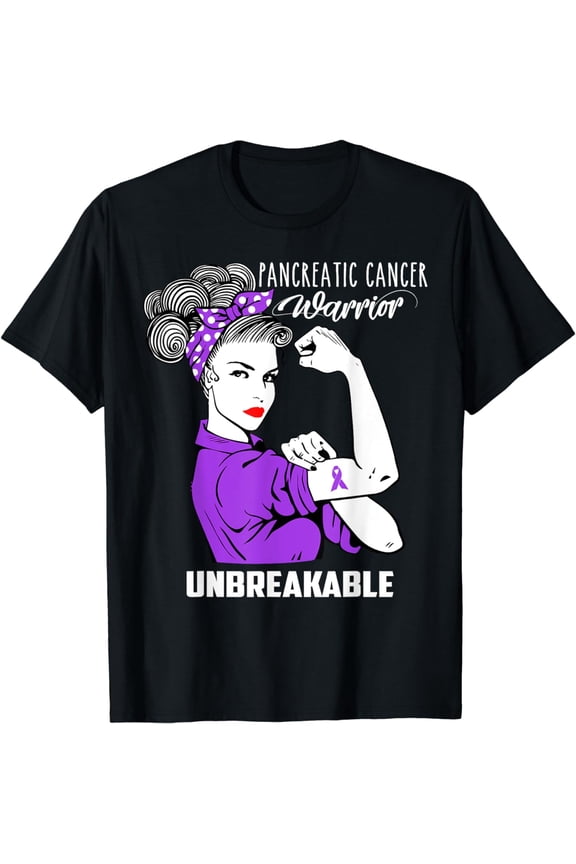 Pancreatic Cancer Warrior Unbreakable Shirt Awareness Gift