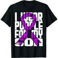 thumbnail image 1 of Pancreatic Cancer Wear Purple Ribbon for Son Awareness T-Shirt, 1 of 3