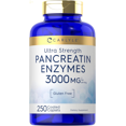 Pancreatin Digestive Enzymes 3000Mg 250 Caplets NonGmo, Gluten