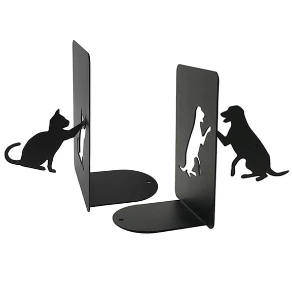 PandS 6" Dog and Cat Non-Skid Bookends 2 Count