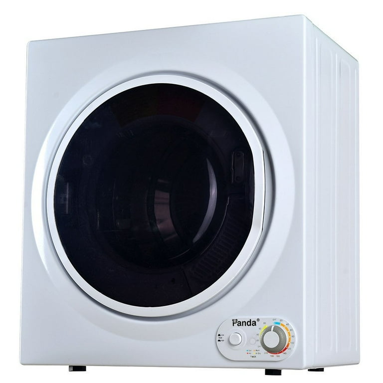 Panda 3.75 Cu. Ft. Compact Electric Dryer in White and Black