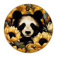 thumbnail image 1 of Panda 6PCS Round Coasters, Microfiber Leather Drink Coasters Set of 6, 11x11 cm/4.3x4.3 in Coaster for Drinks, Heat Cup Coasters, Table Coasters for Home and Office, 1 of 6