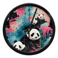 thumbnail image 1 of Panda 9.8 Inches Wall Clock, Silent Non-Ticking Round Digital Clock, Battery Operated, Easy to Read, Suitable for Bedroom Living Room Kitchen Bathroom Decoration, 1 of 6