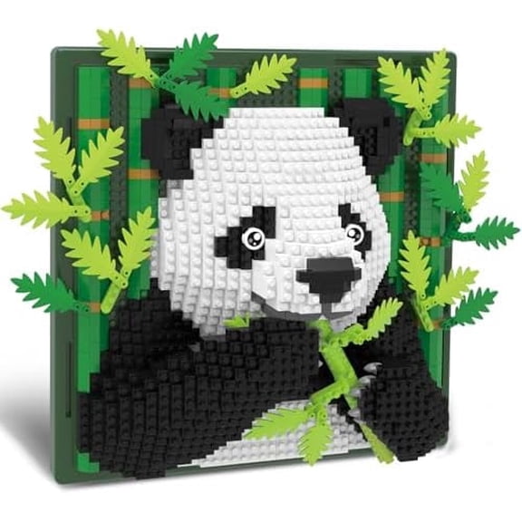 Greatstyler Panda Animal 3D Wall Art Micro Mini Building Blocks Set, 1142 Pieces, 1 Pack