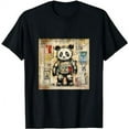 thumbnail image 1 of Panda Art - Animal Lovers Animal P T-Shirt Black oversized loose and comfortable, 1 of 3