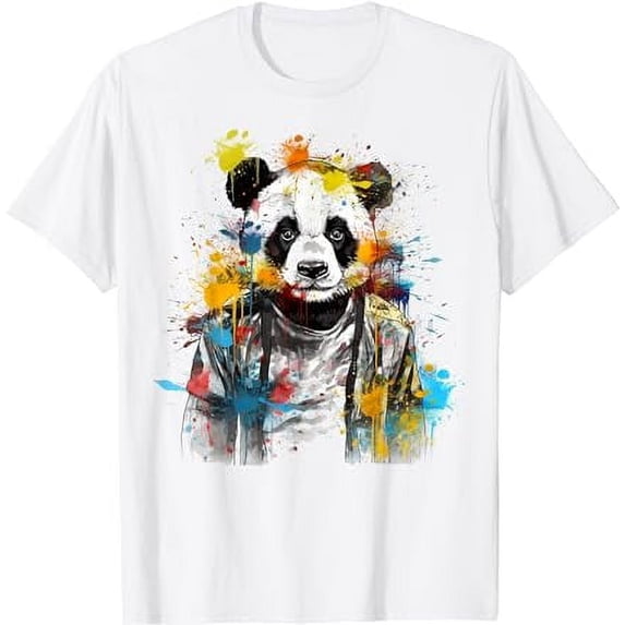 Panda Art Colourful - Animal Panda T-Shirt