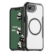 Panda Baby Magnetic Case for iPhone 16e, Compatible with Magsafe, Translucent Matte Back Slim Shockproof Phone Cover (Black)