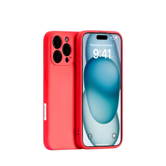 Panda Baby Silicone Case for iPhone 16 Pro Max, Slim Shockproof, Skin Friendly and Microfiber Lining (Red)