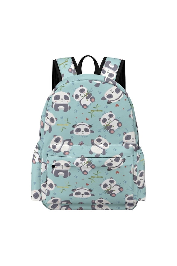 Panda Backpack for Men Women Teenager 17 Inch Pandas Schoolbag Travel Cartoon Backpacks