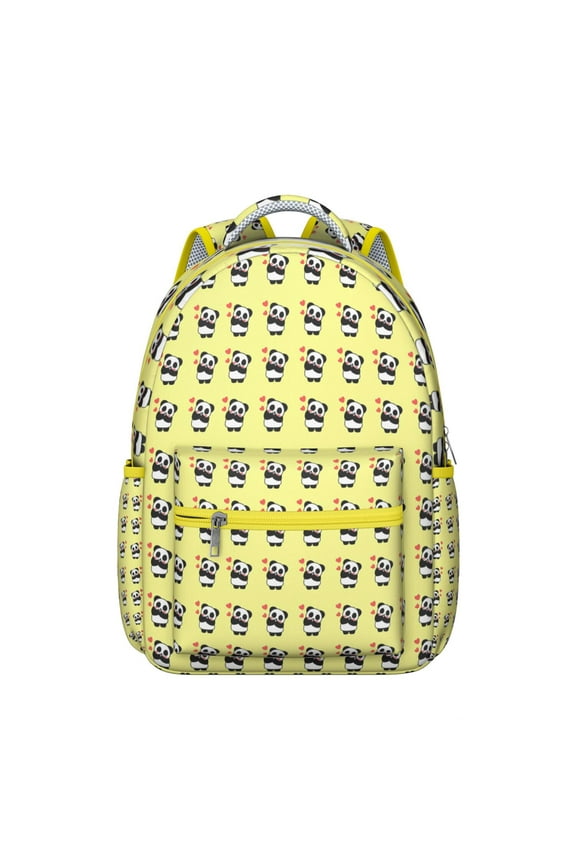 Panda Backpack with Lace-Up Details - Adjustable Sizing with Paracord Laces, Outdoor Inspired Look Panda Style