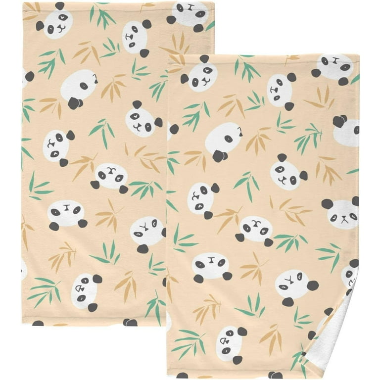 Panda Bamboo Towels Set of 2 Super Soft Absorbent Hand Towel Cotton Bath Towels for Bathroom Hotel Kitchen Spa Gym 16 X 28 Inches Washcloths Walmart