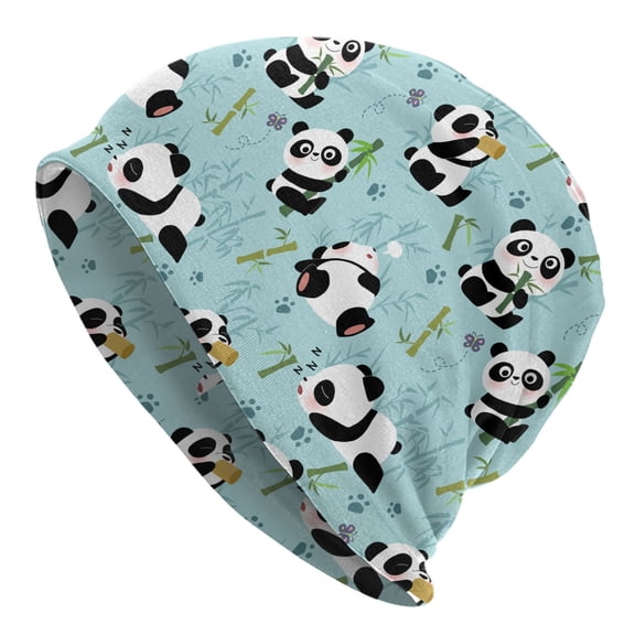 Panda Beanie Chemo Hat Cancer Headwear Skull Hat Knitted Hat Nightcap Skull Cap for Women Men