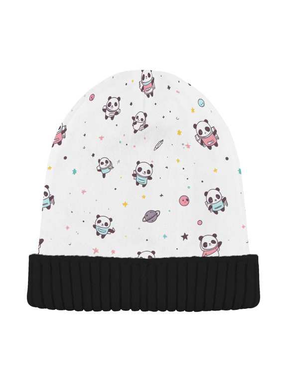 Panda Beanie Hat Unisex Warm Winter Hat Cap For Women Men Winter Running
