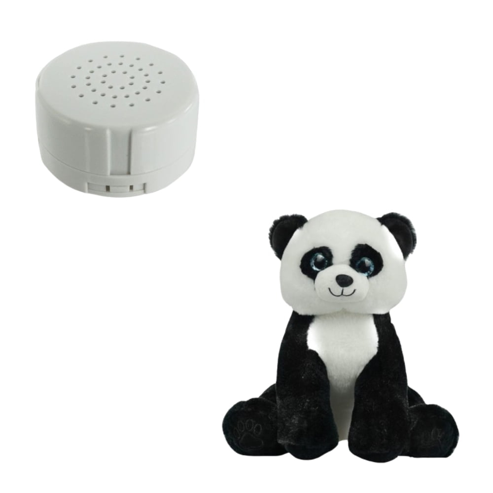 Plush Gear 16" Bamboo the Panda Bear Stuffed Animal with Voice Recorder – Soft Plush Toy Gift