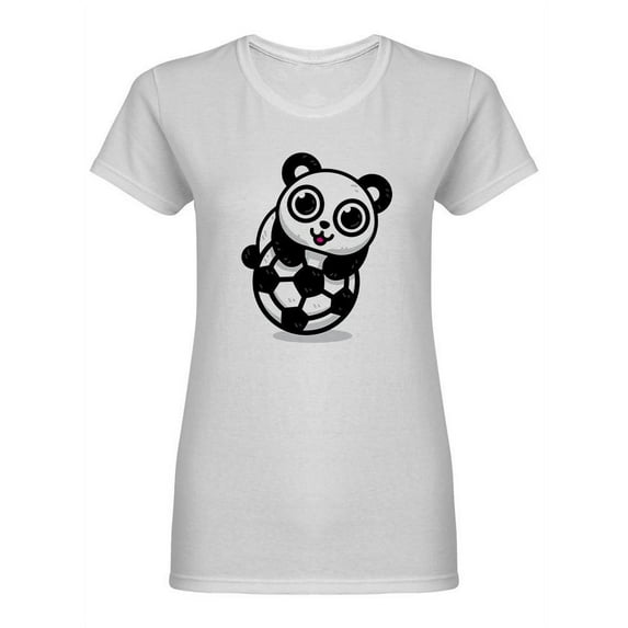 Panda Bear And Ball Shaped T-Shirt Women -Image by Shutterstock, Female x-Large