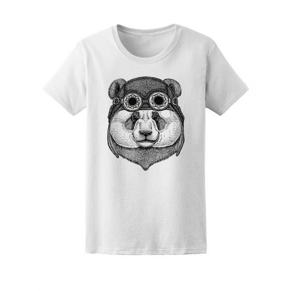 Panda Bear Aviator T-Shirt Men -Image by Shutterstock, Male 3X-Large