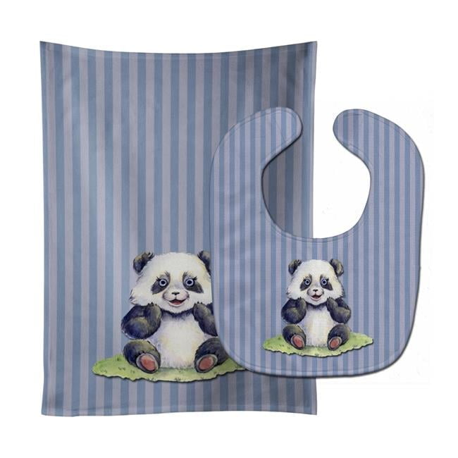 Panda Bear Baby Bib & Burp Cloth