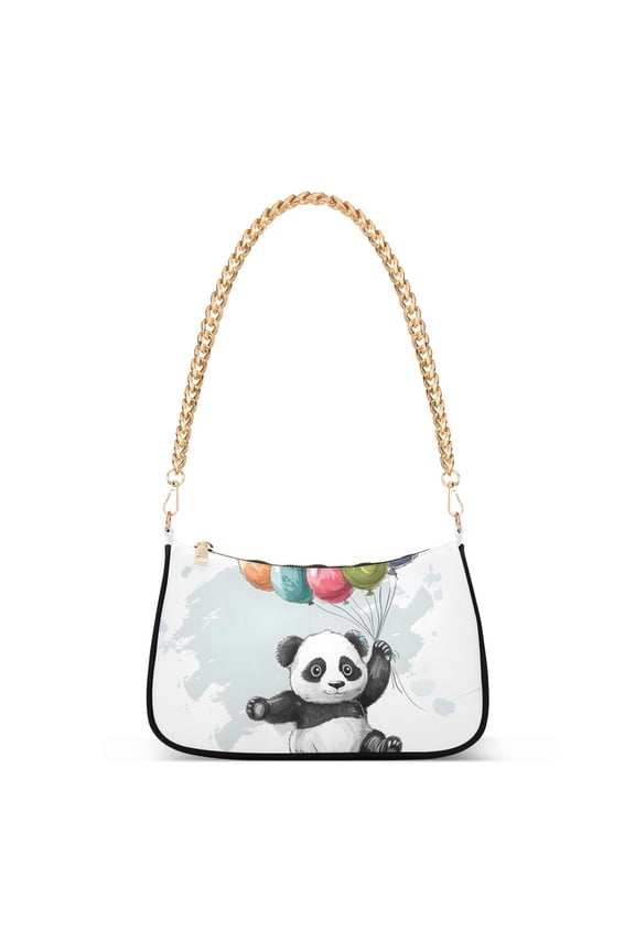 Panda Bear BalloonsWomen Small Shoulder Bag Crossbody Tote Hobo Bags Purse Clutch Handbags with Chain Strap for Women