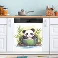 thumbnail image 1 of Panda Bear Bamboo Spa Dishwasher Magnetic Covers Magnet Sticker Kitchen Decor Dishwasher Refrigerator Front Door Covers Decorative Magnetic 23" x 26", 1 of 5