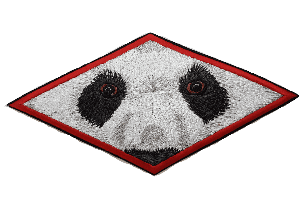 Panda Bear Eyes Embroidered Patch 7.5"  x 3.6" Sew on