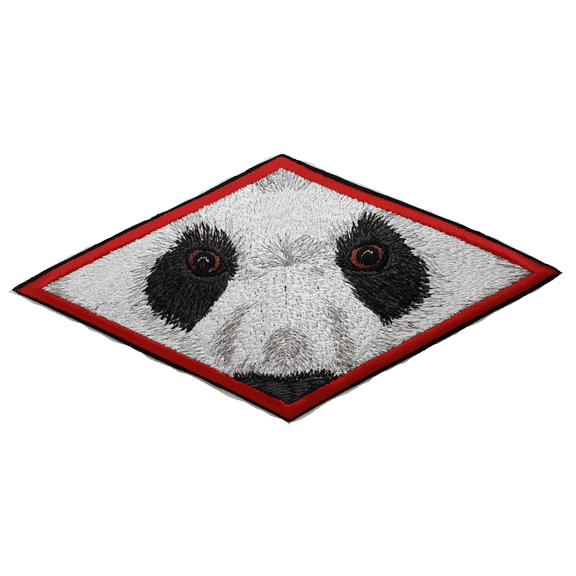 Panda Bear Eyes Embroidered Patch 7.5"  x 3.6" Sew on