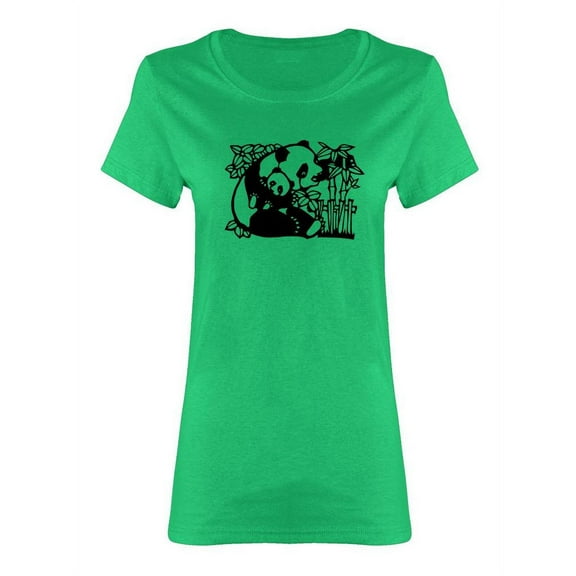 Panda Bear Graphic Shaped T-Shirt Women -Image by Shutterstock, Female x-Large