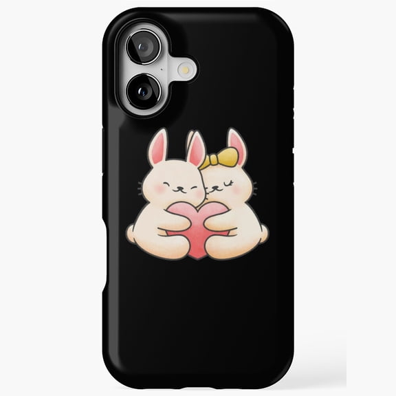 Panda Bear Hug Cute Animal Couple iPhone Case 17 16 15 14 13 12 11 Pro Max