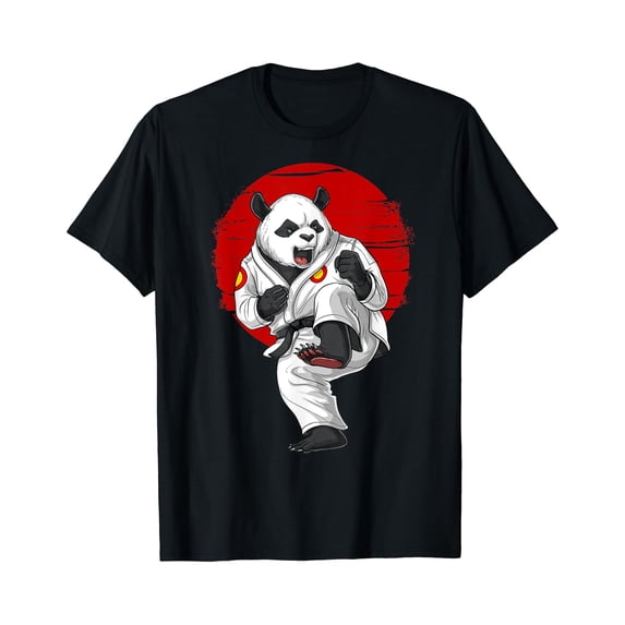 Panda Bear Karate Kickboxing Kung Fu Taekwondo Martial Arts T-Shirt ...