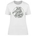 thumbnail image 1 of Panda Bear Mandala Art Zendoodle T-Shirt Women -Image by Shutterstock, Female Small, 1 of 2