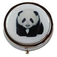thumbnail image 1 of Panda Bear Round Three Section Compartment Pocket/Purse/Travel Pill Box Case, 1 of 3