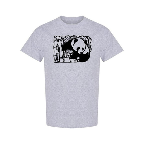 Panda Bear Silhouette Graphic T-Shirt Men -Image by Shutterstock, Male Small