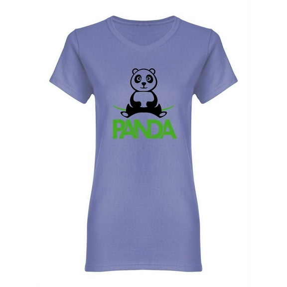 Panda Bear Silhouette Shaped T-Shirt Women -Image by Shutterstock, Female Small