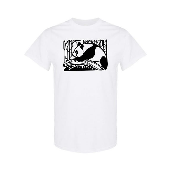 Panda Bear Silhouette  T-Shirt Men -Image by Shutterstock, Male XX-Large