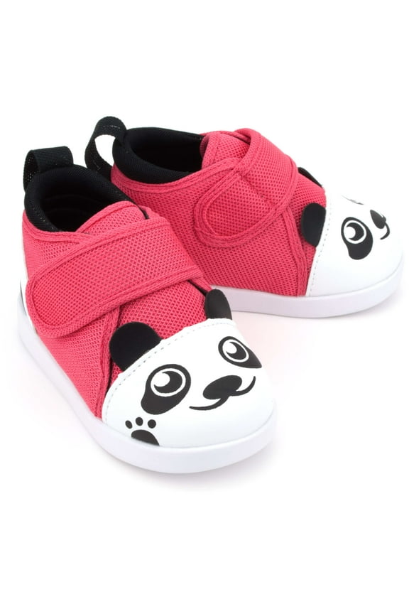 Panda Bear Squeaky Toddler Shoes V2 | Dark Pink