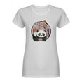 thumbnail image 1 of Panda Bear With Blooming Sakura Shaped T-Shirt Women -Image by Shutterstock, Female XX-Large, 1 of 2