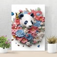 thumbnail image 1 of Panda Bear in Bloom - 3D Animal Canvas/Poster Art Prints â€“ The Perfect Home Decor Piece, 1 of 2