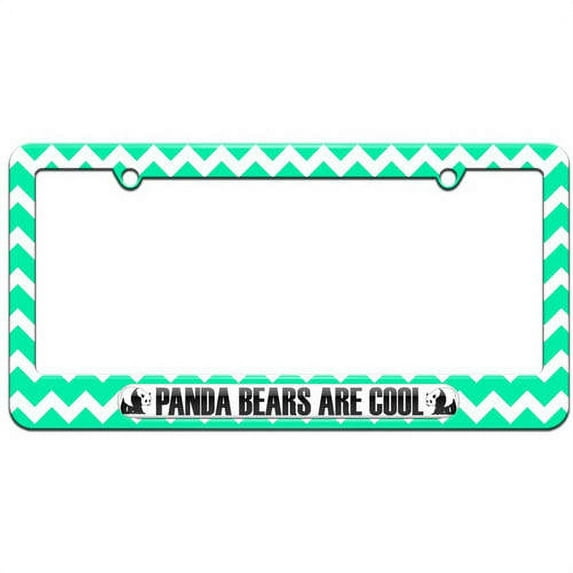 Panda Bears Are Cool, Animal Love License Plate Tag Frame, Multiple Colors