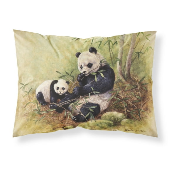 Panda Bears by Daphne Baxter Fabric Standard Pillowcase