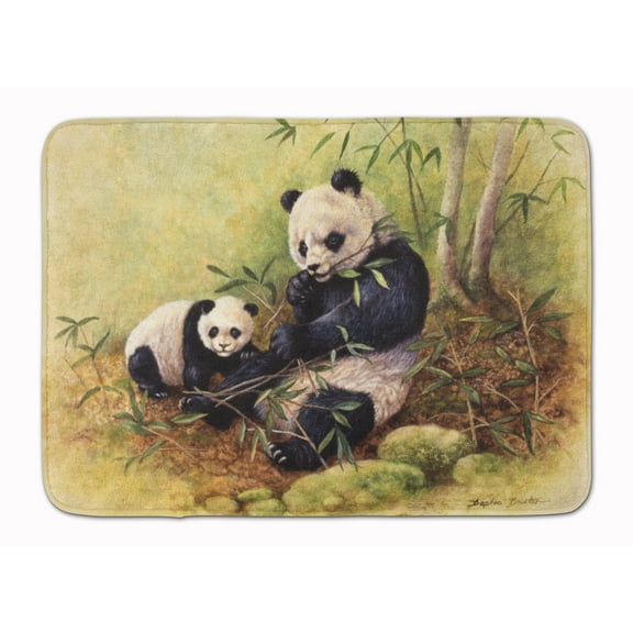 Panda Bears by Daphne Baxter Machine Washable Memory Foam Mat