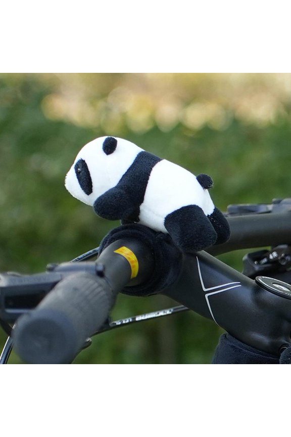 Panda Bicycle Decoration Pendant for Handlebars and Frames - PP Cotton & Metal, 9.65 x 1.06 Inch Strap