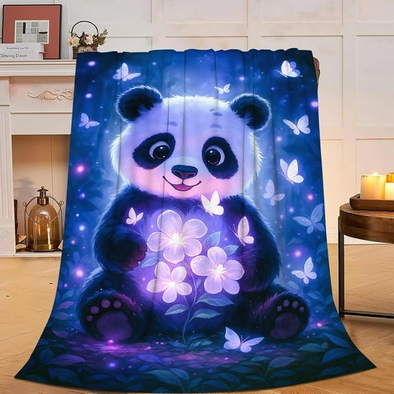 Panda Blanket Cute Panda Blanket Gifts for Women Women Fleece Fuzzy Soft Cozy Flannel Plush Warm Bedding Stuffed for Users Adults Sofa Bed Couch 60 x 80 Inch