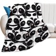 thumbnail image 1 of Panda Blanket Cute Panda Fleece Throw Blanket Fuzzy Plush Super Soft Cozy Warm Panda Blanket Gifts for Girls Boys Kids Women Bed Decor 60"X80", 1 of 6