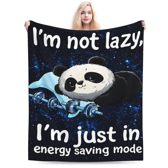 Panda Blanket Funny Pandas Decor Animal Print Throw Blanket Gifts Super Warm Soft Plush Lightweight Fleece Flannel Winter Bedding Blankets for Adults Women Men 50x40